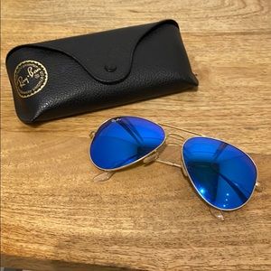 Blue Reflective Ray Ban Aviators